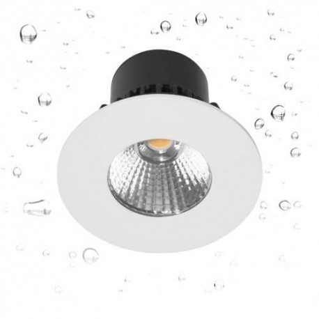 Spot LED HD1014 R-230 encastré en fonte d'aluminium - Fixe - 7W - 650Lm - Rond - Blanc mat