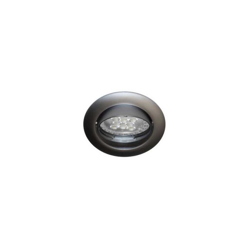                         Spot LED KSA1012 RX - GU10 - Orientable  - 50W - Chrome mat - Noir - Sans ampoule