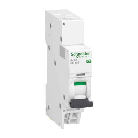 Disjoncteur 10A - iDT40T XA Acti9 - 6kA - courbe C - 1P+N - Borne auto par le bas
