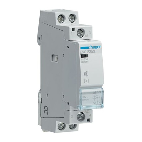 Contacteur silencieux - 2P - 230V - 25A - 2F