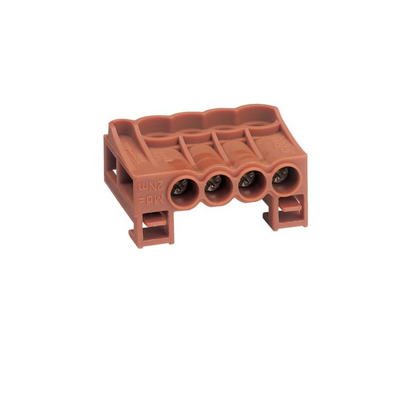                         Bornier arrivée phase à cage - Sans vis - 4x25mm2