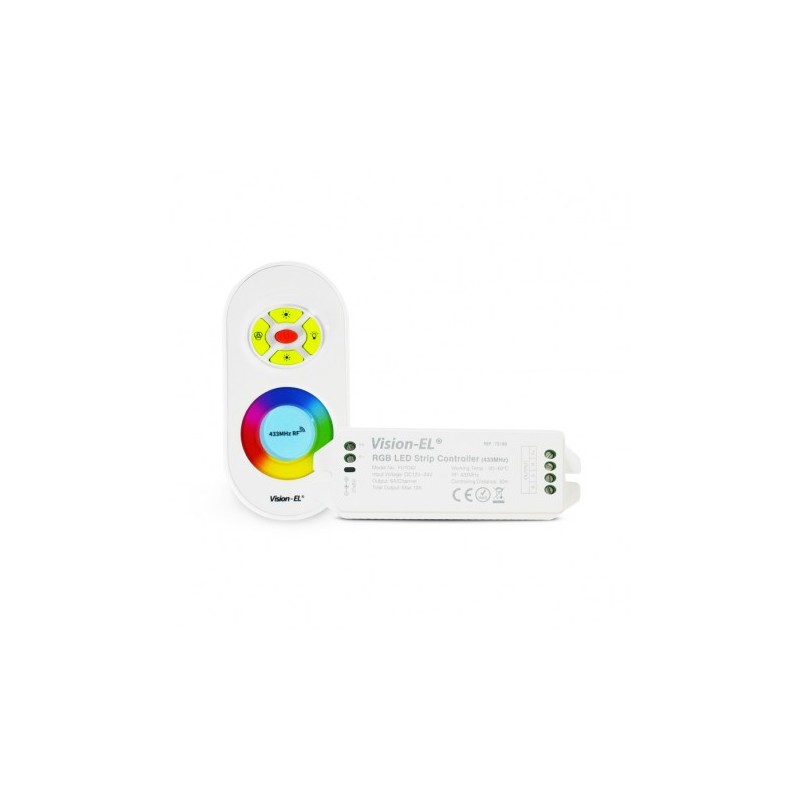                         CONTROLEUR RUBAN LED RGB 12/24VDC AV TELECOMMANDE