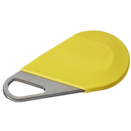 Badge HEXACT type porte clé Jaune