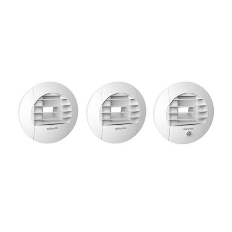 Kit de 3 bouches Atlantic hygroréglables B T3 - 230V - 7 manchons à griffes - Pour cuisine, salle de bains et WC