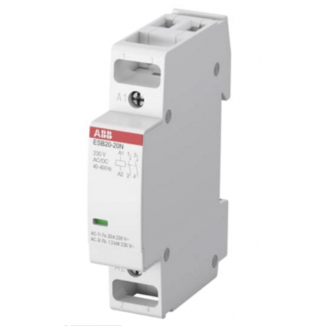 Contacteur ESB20-20N-06 ABB - 2P - 230V - 20A - 2N/O - 1 module
