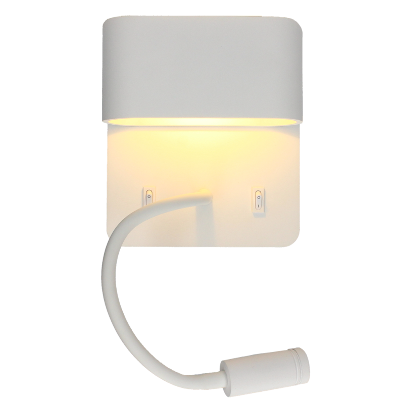                         Applique murale Sorya LED Decotech Arlux - 5W - 2700K + Liseuse 3W