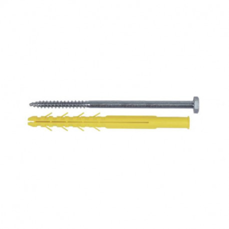 Boîte de 25 Chevilles CQLT ING Fixations - Avec tire-fond ø7mm - Longueur 100mm