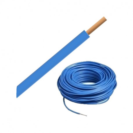 FIL - H07 VU  - 2,5mm² - BLEU - (bobine de 100m)