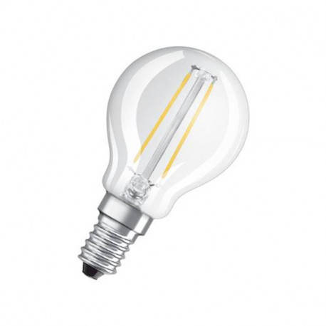 LED FILAMENT SPHERIQUE - E14 - CLAIRE - 2,5W - 827 - 250LM