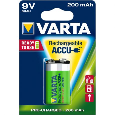 ACCU RECHARGEABLE - 9V - HR22 - 250mAh