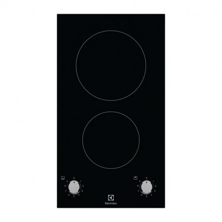 PLAQUE - VITRO - 2 FEUX - BOUTON