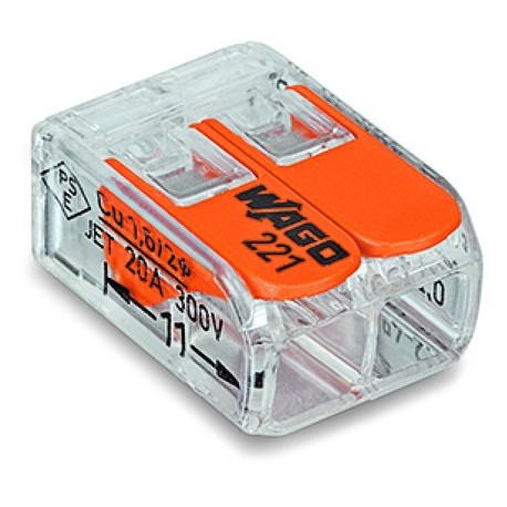 CONNECTEUR - 2 FILS - SOUPLE/RIGIDE - 0,5 A 4² - (la boite de 100)