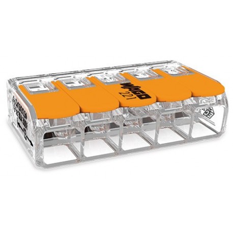 CONNECTEUR - 5 FILS - SOUPLE/RIGIDE - 0,5 A 6² - (la boite 15)