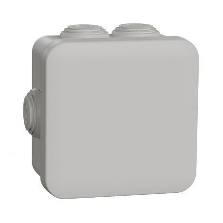 BOITE DE DERIVATION ETANCHE - 80x80 - H45 - 7 EMBOUTS