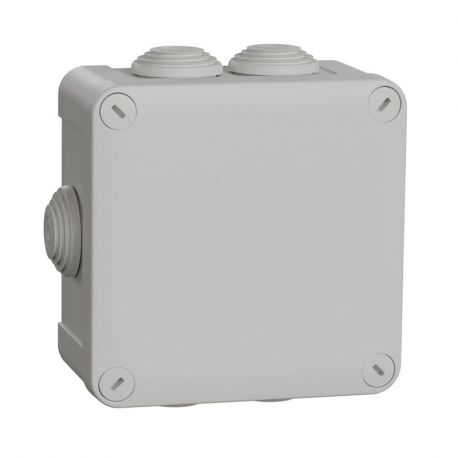 BOITE DE DERIVATION ETANCHE - 105x105 - H55 - 7 EMBOUTS
