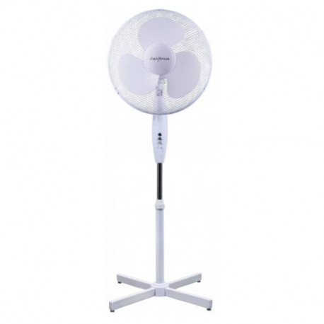 VENTILATEUR - PIED - Ø40CM - 60W - 3 VITESSES - BLANC