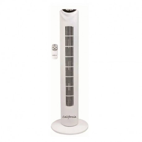 VENTILATEUR - COLONNE - Ø80CM - 50W - 3 VITESSES - BLANC