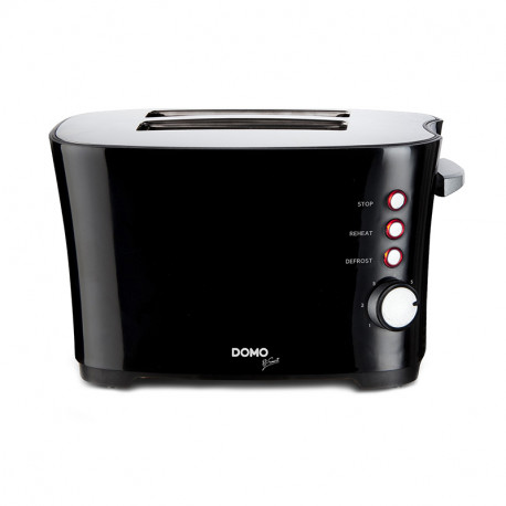 GRILLE PAIN - 2 FENTES - 2 TOASTS - 850W - NOIR