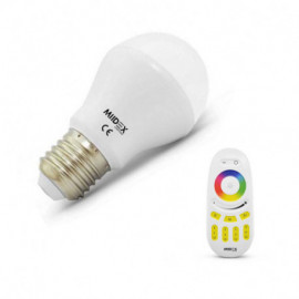 LED STANDARD - E27 - 6W - RGBW - DIMMABLE + TELECOMMANDE
