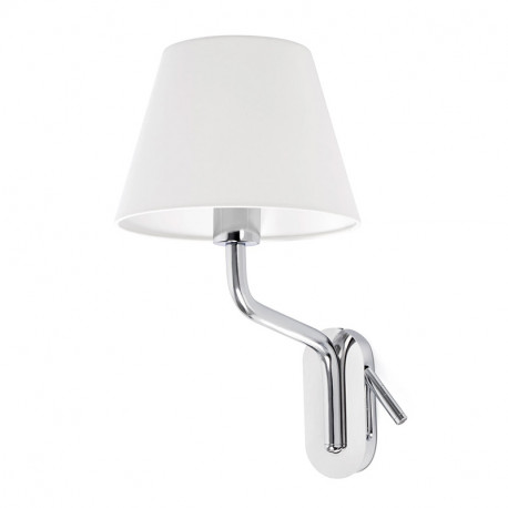 APPLIQUE + LISEUSE ETERNA - E27/1W - 830 - CHROME - ABJ BLANC - (gauche)