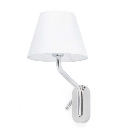 APPLIQUE + LISEUSE ETERNA - E27/1W - 830 - CHROME - ABJ BLANC - (droite)
