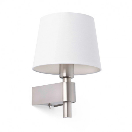 APPLIQUE - ROOM - E27 - NICKEL - ABJ BLANC