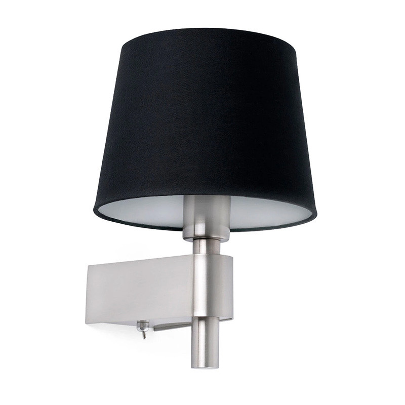                        APPLIQUE ROOM E27 NICKEL ABAT JOUR NOIR
