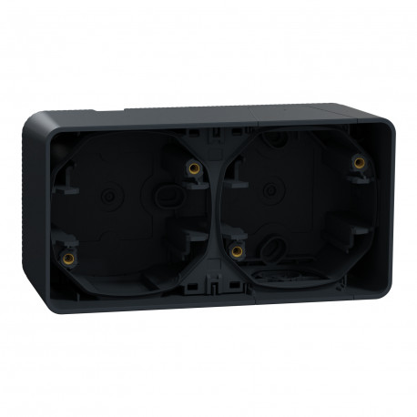 BOITIER - DOUBLE - HORIZONTAL - SAILLIE - ANTHRACITE - MUREVA