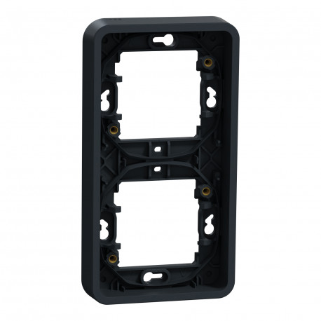 PLAQUE - DOUBLE - VERTICALE - ENCASTRE - ANTHRACITE - MUREVA