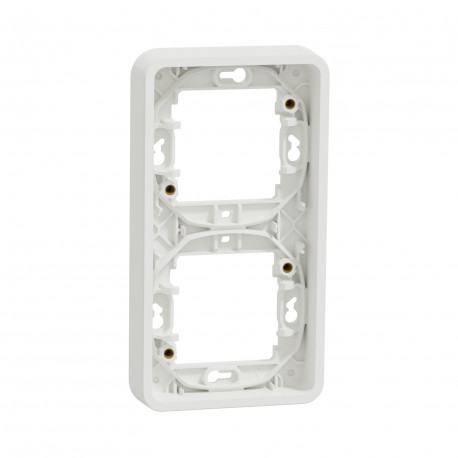 PLAQUE - DOUBLE - VERTICALE - ENCASTRE - BLANC - MUREVA