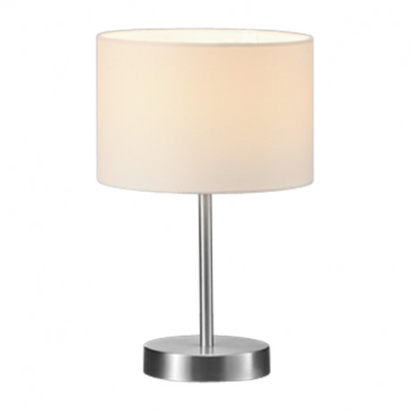 CHEVET - HOTEL - E14 - NICKEL MAT - ABJ BLANC - 32cm