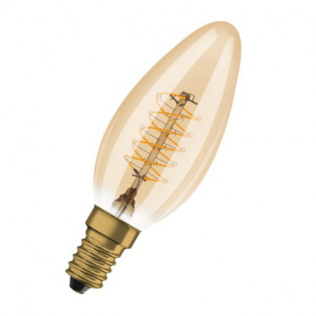 LED FILAMENT FLAMME - E14 - GOLD VINTAGE - 3.4W - 822 - 250LM - DIMMABLE