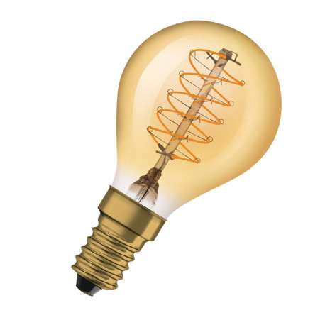LED FILAMENT SPHERIQUE - E14 - GOLD VINTAGE - 3.4W - 822 - 250LM - DIMMABLE