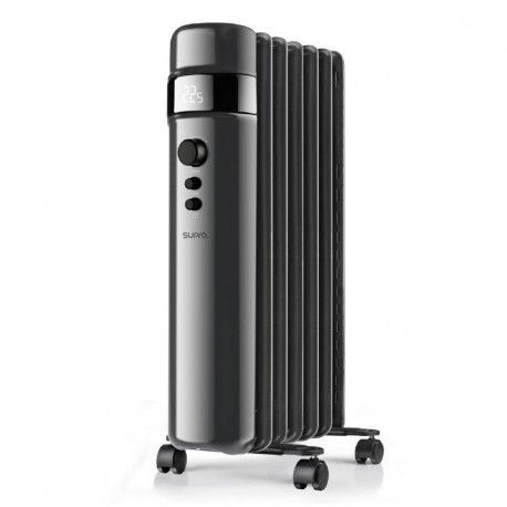 RADIATEUR - SUR ROULETTES - BAIN D'HUILE - 1500W - 3 PUISSANCES - NOIR