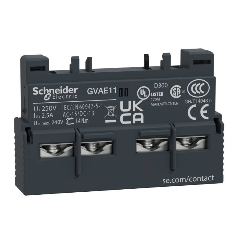                         Bloc auxiliaire additif frontal TeSys - 10A - 240Vca - 1O+1F