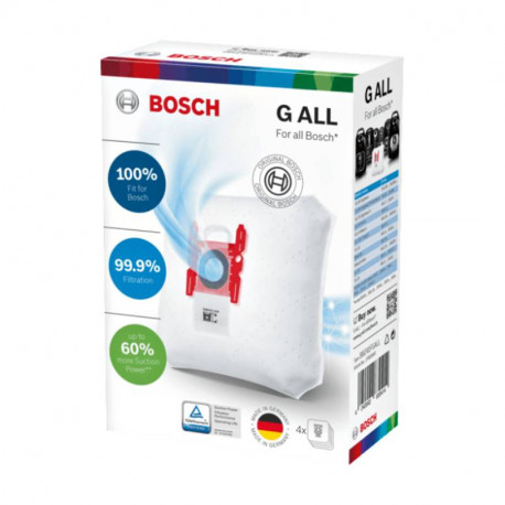 POCHETTE SACS ASPIRATEUR - BOSCH VZ41AFG - TYPE G - (lot de 4 pcs)