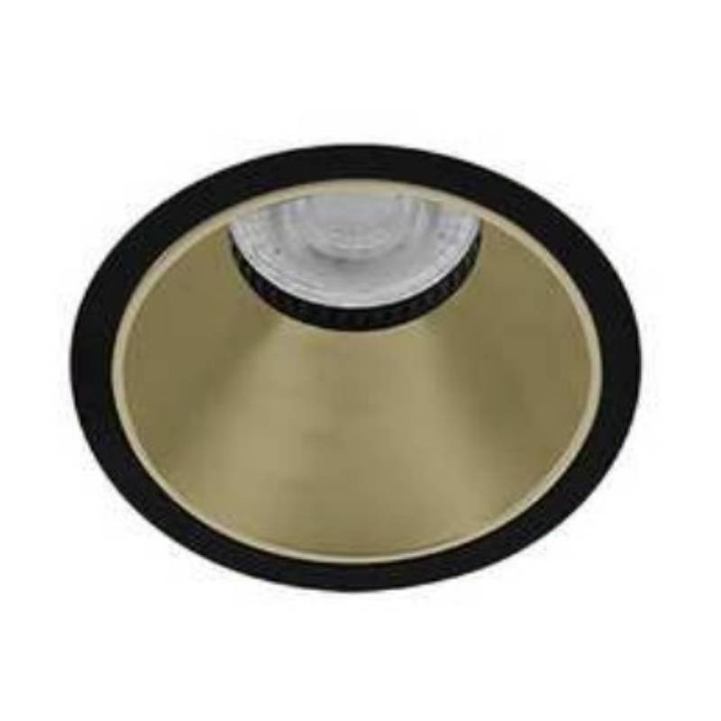                         Spot encastré basse luminance FIJI R Indigo - GU10 - 15W - PAR16 - Noir & Champagne