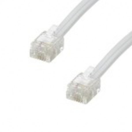 CORDON TELEPHONIQUE - BLANC - ADSL - RJ11/RJ11 - 2M