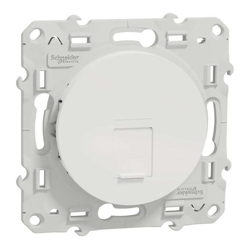                         Prise multimédia RJ45 Grade 3 Odace - Cat. 6 STP - Blanc