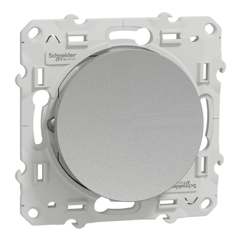 Schneider Electric Odace S530204 - Interruttore Deviatore 10A In Alluminio, Fissaggio A Vite E Collegamento Rapido