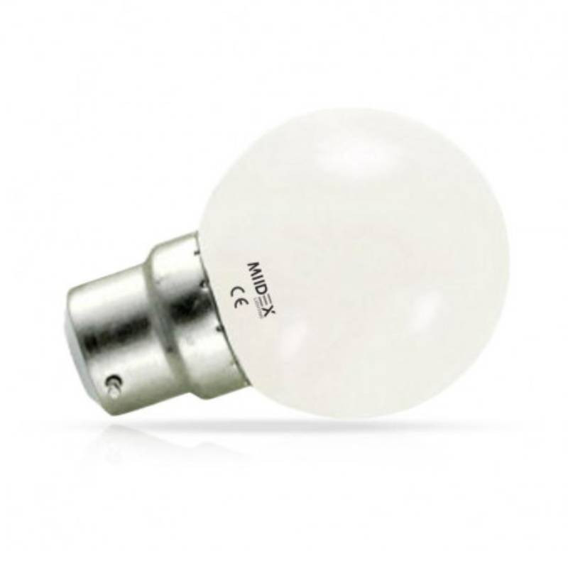                         7640 - Ampoule LED bulbe Miidex - culot B22 - 1W - 6000K