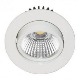 SPOT LED - 6W - 830 - 760LM - ROND - ORIENTABLE - BLANC - IP44 - CLIII