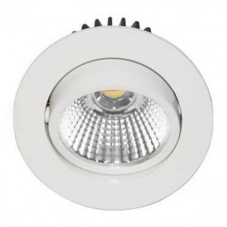 SPOT LED - 6W - 830 - 760LM - ROND - ORIENTABLE - BLANC - IP44 - CLII