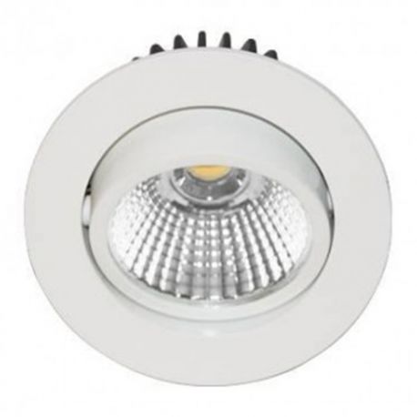 SPOT LED - 6W - 830 - 760LM - ROND - ORIENTABLE - BLANC - IP44 - CLIII