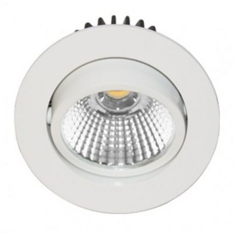 SPOT LED - 6W - 830 - 820LM - ROND - ORIENTABLE - BLANC - IP44 - CLIII