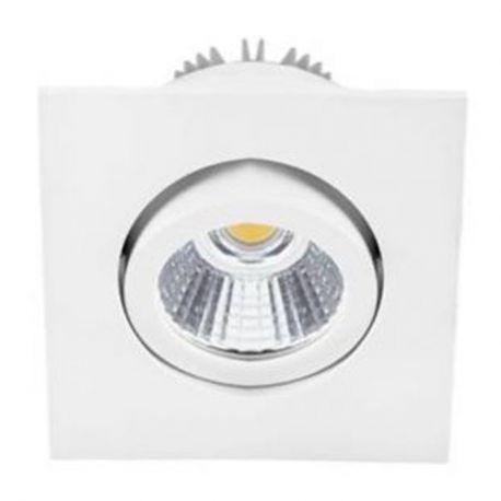 SPOT LED - 3W - 830 - 300LM - CARRE ORIENTABLE - BLANC - IP44 CLII 