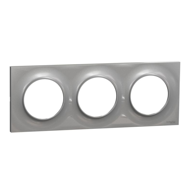                        Plaque Odace Styl - Aluminium - Triple horizontale / verticale 71mm
