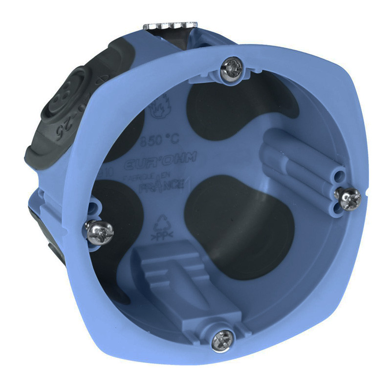                         Boite d'encastrement pour cloison sèche - XL Air'Métic - 1 poste - Ø 67mm - Profondeur 50mm