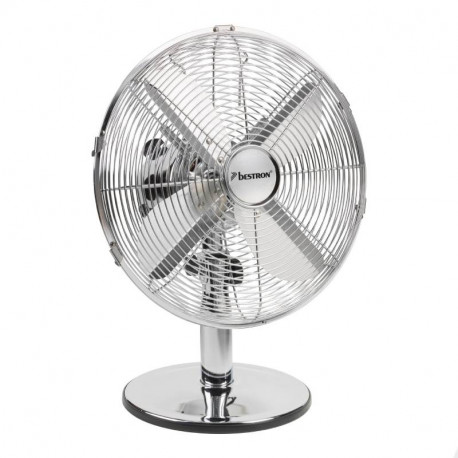 VENTILATEUR - TABLE - Ø35cm - 40W - 3 VITESSES - PIVOTANT - CHROME