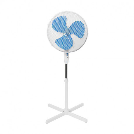 VENTILATEUR - PIED - ø45cm - 50W - 3 VITESSES - PIVOTANT - BLANC